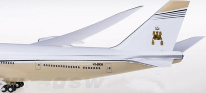 1:200 38CM Hogan Brunei BOEING 747-8 Passenger Airplane ABS Plastic Plane Model