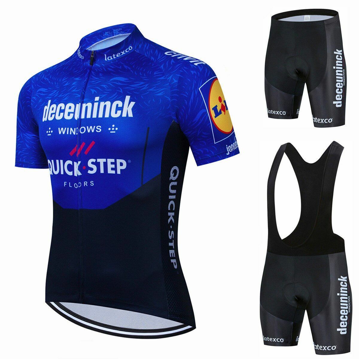 Cycling Jersey Set Quick Step Team Clothing Road Bike Suit Bicycle Bib Short MTB