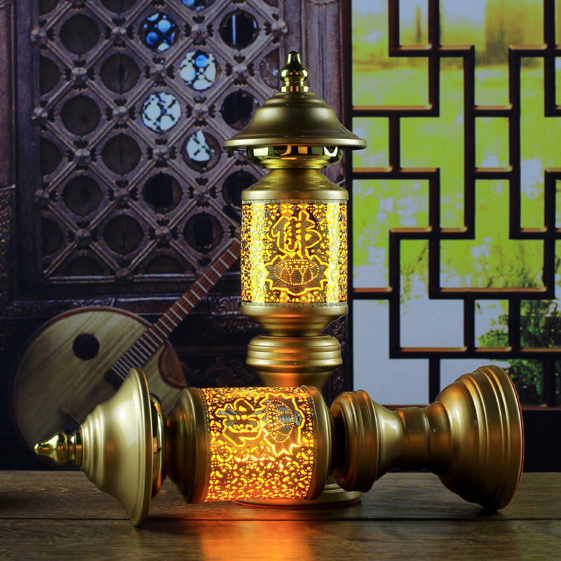 10.2" Buddhism Worship Lamp LED Lotus Lamp Buddha Hall Altar Decoration Lights