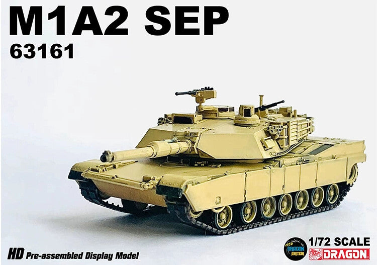 1/72 Dragon US M1A2 SEP Abrams Main Battle Tank Desert Color 63161Finished Model