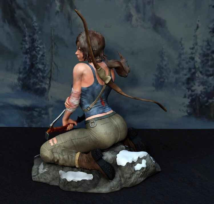 1/24 resin figures model Injured Laura Unassembled unpainted
