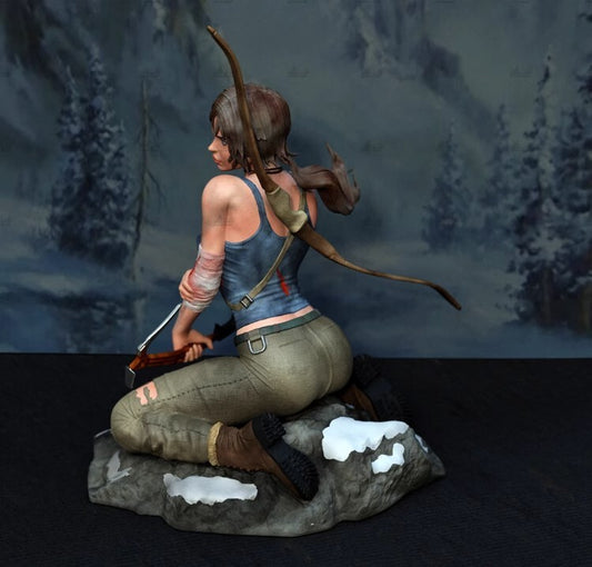 1/24 resin figures model Injured Laura Unassembled unpainted