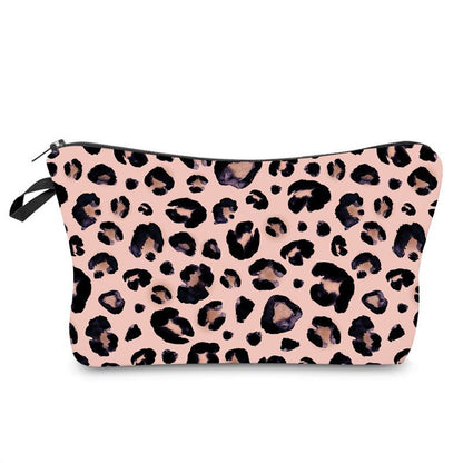 Personalized Pretty Makeup Bag Leopard Print Cosmetic Bags Multifunction Travel