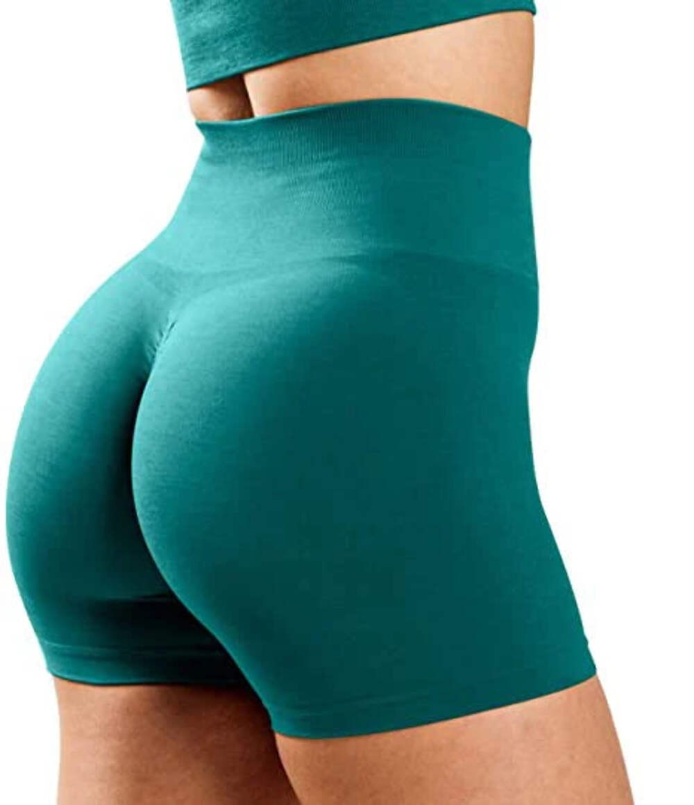 High Waist Seamless Yoga Shorts Scrunch Lift