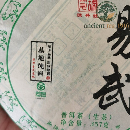 357g 2019 Chen Sheng Hao Yi Wu Big Tree Puer Raw Tea Cake Base Pure Material