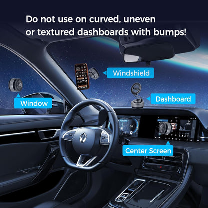 2026 Upgraded 360° Nano Gel Vacuum Magnetic Car Phone Holder,Reinforced Ultra Su