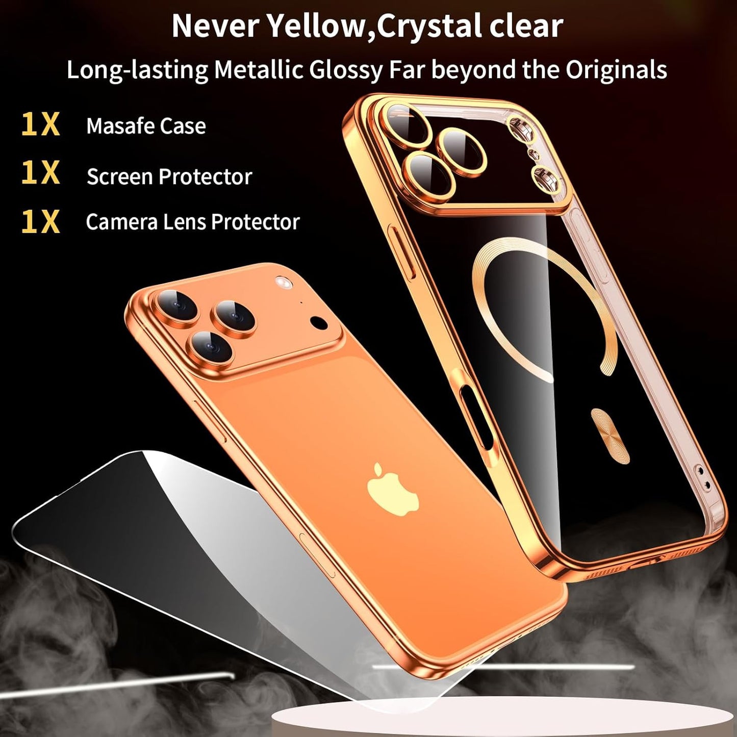 Magnetic for Iphone 17 Pro Max Case with Screen Protector & Camera Protection,Co