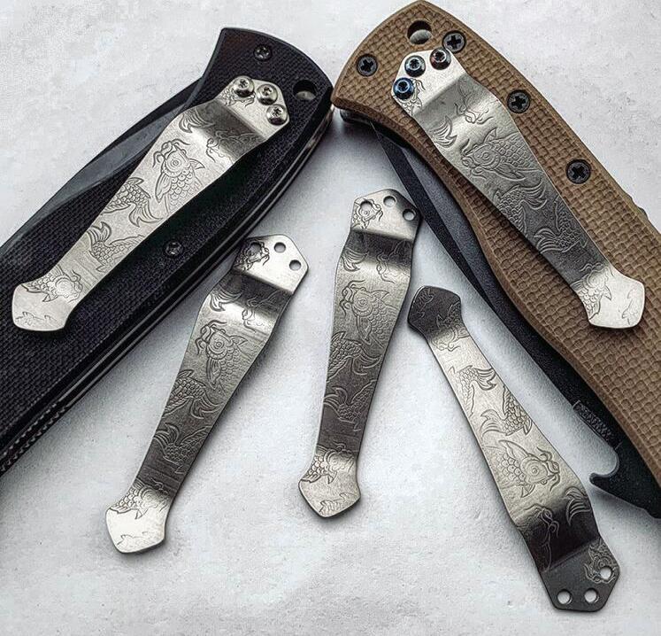1PC Folding Knife EDC Titanium DIY Pocket Back Clip for Benchmade ZT DIY Clip