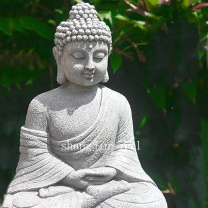 Vintage Garden Buddha Statue Indoor Outdoor Garden Zen Buddhism Figurine