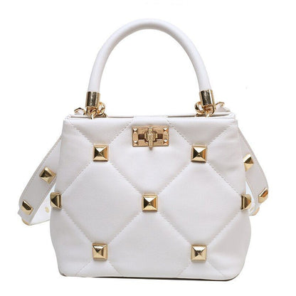 Fashion Rivet Shoulder Bag Handbag Crossbody Bags Purse Phone Pack 21*12*18 CM