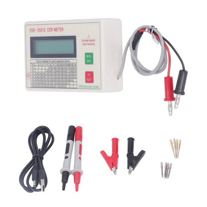 New Handheld ESR Capacitor Tester High Accuracy Smart Shutdown Capacitance Meter