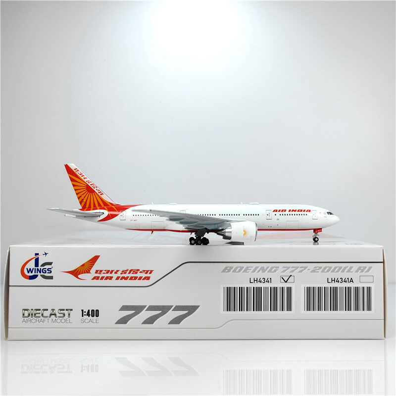 1:400 JC Wings AIR INDIA BOEING B777-200LR Passenger Airplane Diecast Model