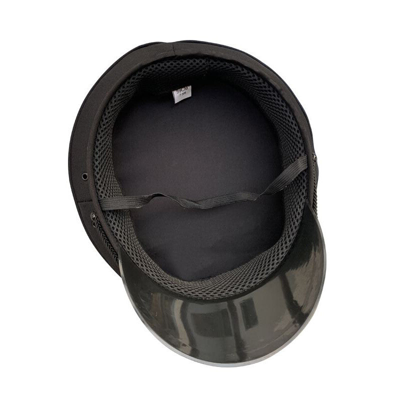 Unisex Army Captain Hat Rhinestone Fancy Dress Cap Police Military Costume Black