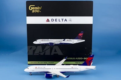 1:200 GeminiJets DELTA AIRBUS A220-300 Passenger Airplane Diecast Aircraft Model