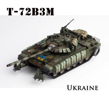 88MODLE 1/72 Ukrainian T-72B3M Tank Model War-damaged Version With Canopy Model