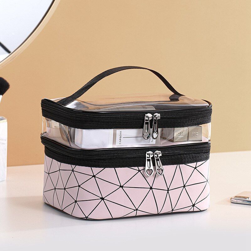 Multifunction Transparent Cosmetic Bag Make Up Case Travel Makeup Toiletry Bags