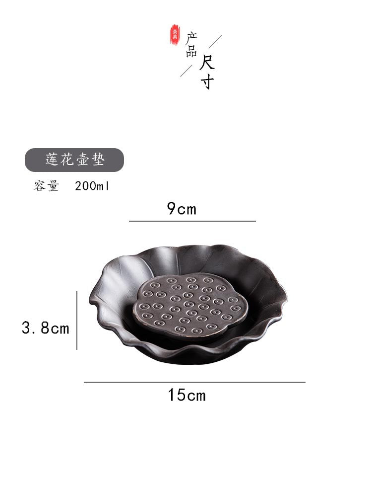 Purple Clay Teapot Mat Storage Water Dry Pot Holder Teapot Base