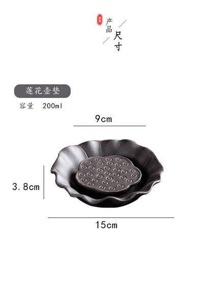 Purple Clay Teapot Mat Storage Water Dry Pot Holder Teapot Base