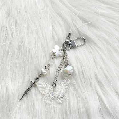 Y2K Phone Charms Pendant Butterfly Key Chain For Bag Cute Accessories