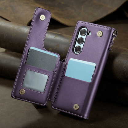 For Samsung Galaxy Z Fold 6 Case with Pen Holder Slot, RFID Blocking Wallet Case