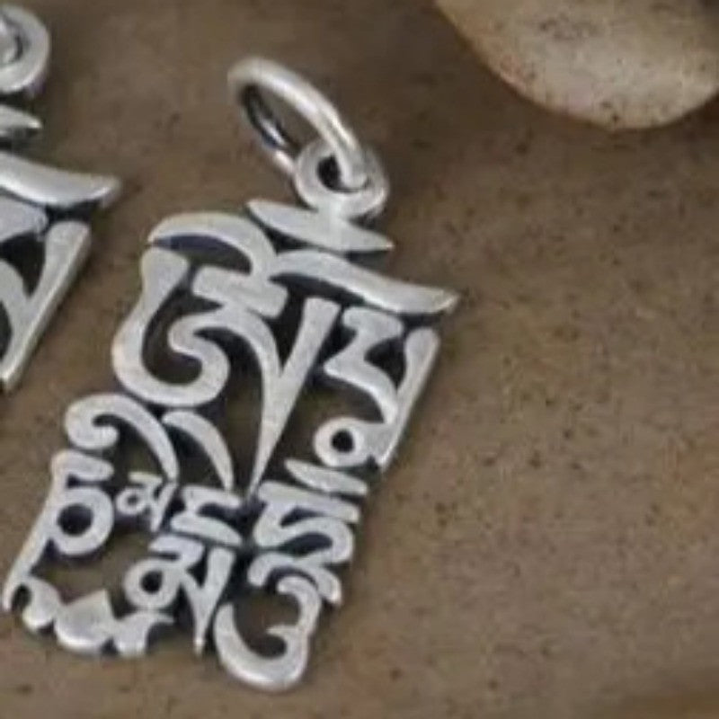 Tibetan Six Words Pendant Buddhist OM Mani Padme Hum Pendant Tibetan Pendant