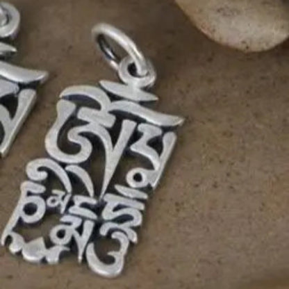 Tibetan Six Words Pendant Buddhist OM Mani Padme Hum Pendant Tibetan Pendant