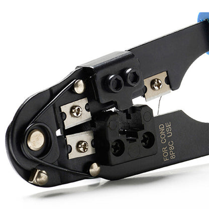 RJ45 8P8C Crimping Tool - Modular Plug Crimper with Flat Cable Cutter / Stripper