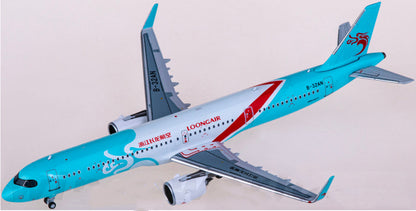1:400 HYJLwings Loong Air Airbus A321neo Passenger Airplane Diecast Model