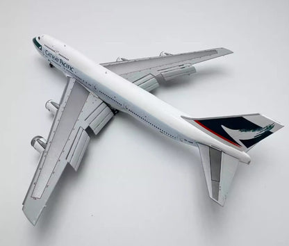 1:400 YY Wings CATHAY PACIFIC BOEING 747-300 Flap Down Airplane Diecast Model