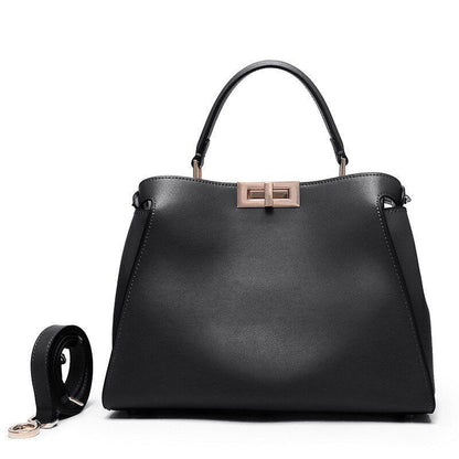 Genuine Leather Tote Handbag Women Bags Square Purse S/M/L Sizes Cow Leather 1PC