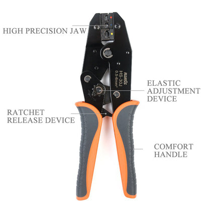 IWISS HS-30J 0.5-6.0mm2 22-10AWG Insulated Terminals Crimping Pliers Stripper