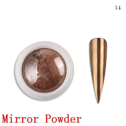 Nail Polish 8ml Jars Silver Gold Mirror Metallic Lacquer UV Gels Soak Off Paints
