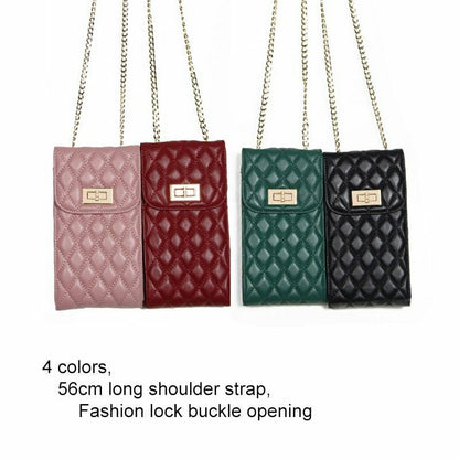 Leather Phone Bag Purse Shoulder Sheepskin Small Chain Strap Crossbody Wallet