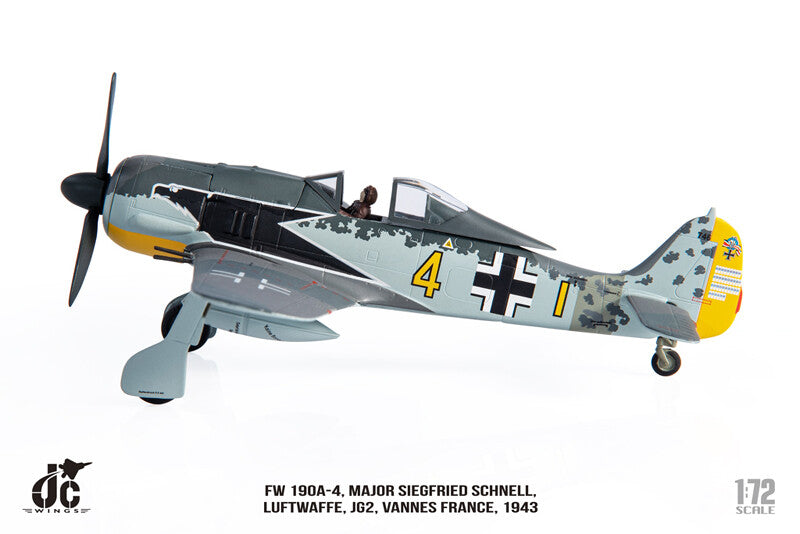 1:72 JC Wings FW 190A-4 JG2,VANNES FRANCE,1943 Fighter Diecast Aircraft Model