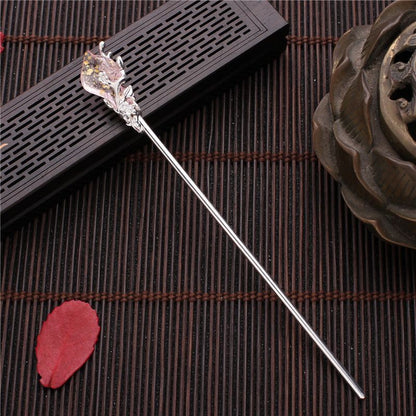 Women Hair Stick Metal Glaze Chopstick Hairwear Retro Chinese Hanfu Accessories