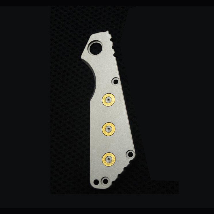TC4 Blade Handle Scale for STRIDER SNG Flat Stone Washing with Brass Primer