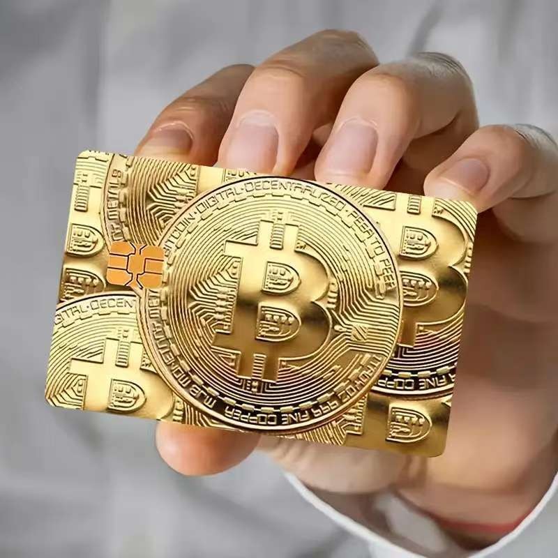 10 pieces of creative Bitcoin decorative credit card protection stickers