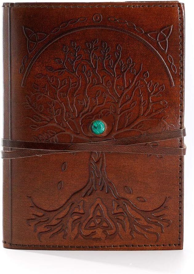 Hand Crafted Leather Journal Tree of Life Handmade Writing Notebook Diary Gift