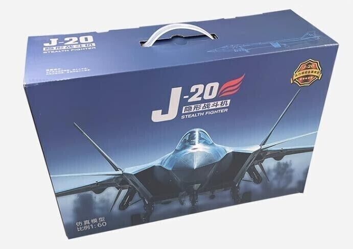 1:60 35CM J-20 Stealth Fighter Plane Diecast Military Aircraft Airplane Model