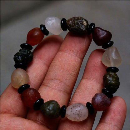 Wholesale!10X Beautiful Natural China Desert Gobi Agate Stone Prayer Bracelet