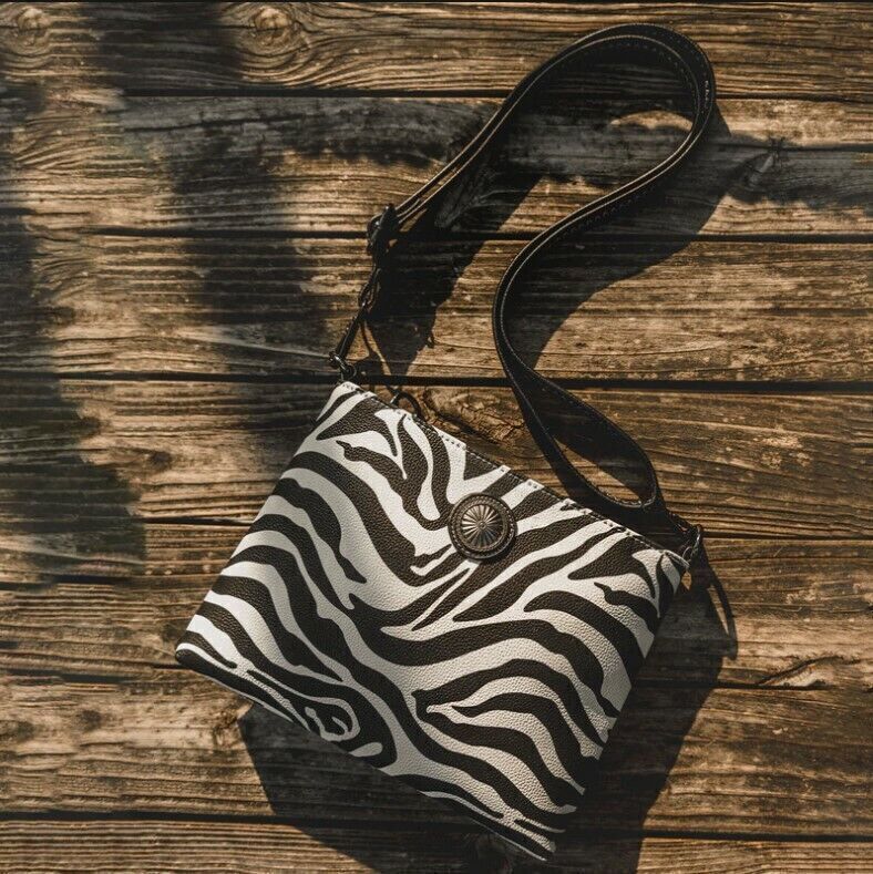 Celela Women Zebra Print Shoulder Handbag Crossbody Tote Wristlet Wallet Bag