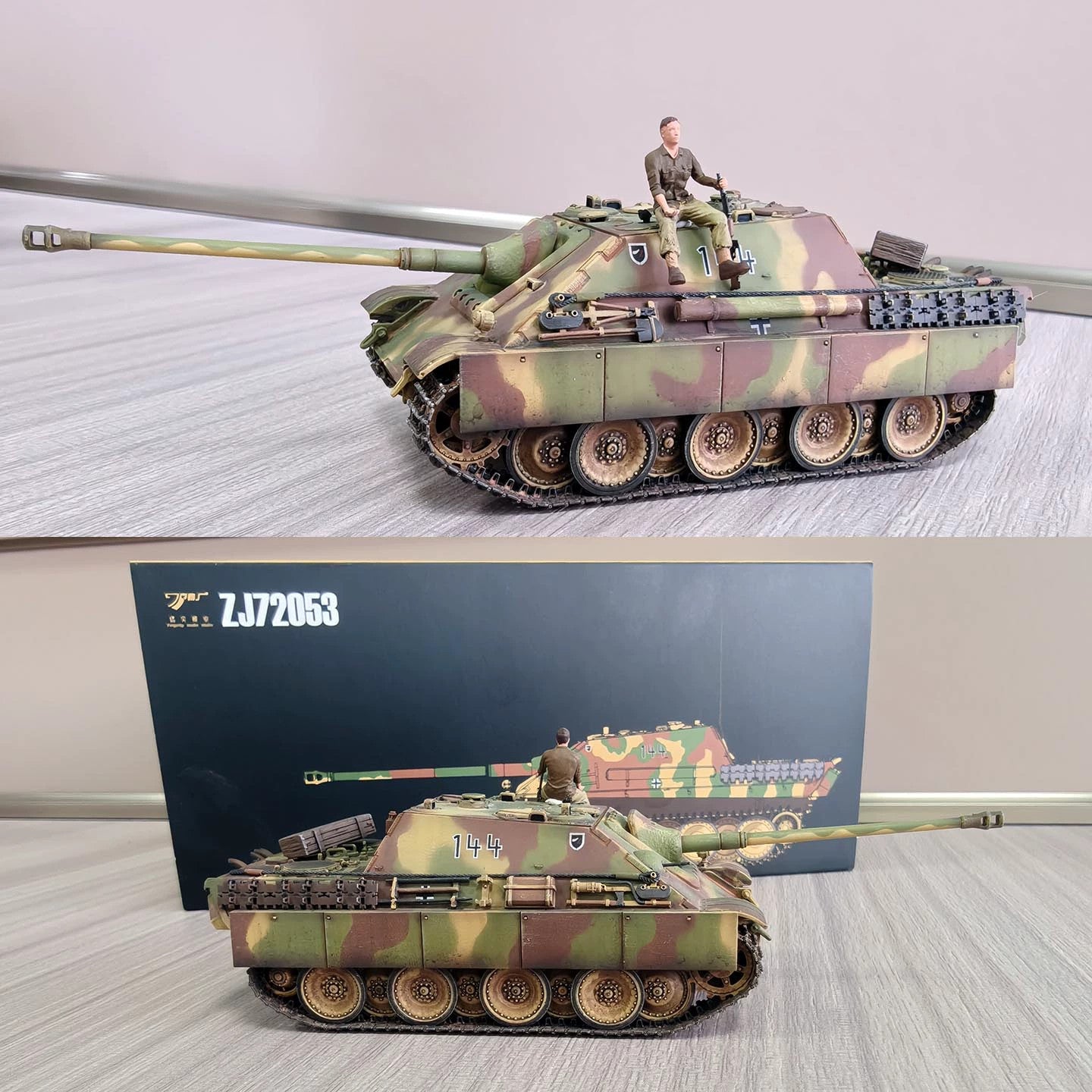 1/72 Fingertip German Cheetah Tank Destroyer No.144 With Skirt Finished Model