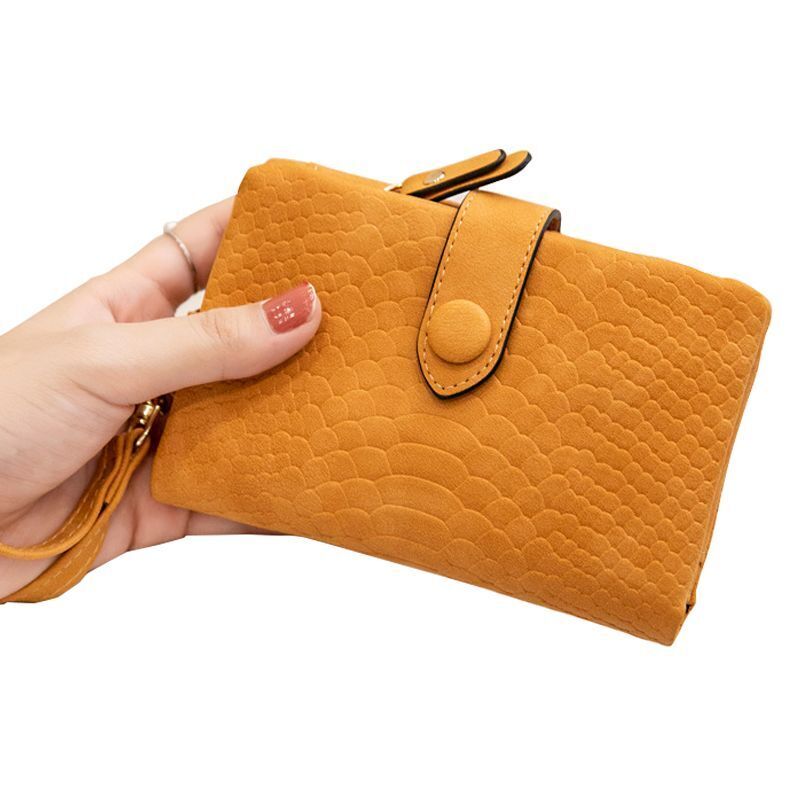 Wristband Short Wallet Student Clutch Bag Large Coin Bag Multi Card Coin Purses