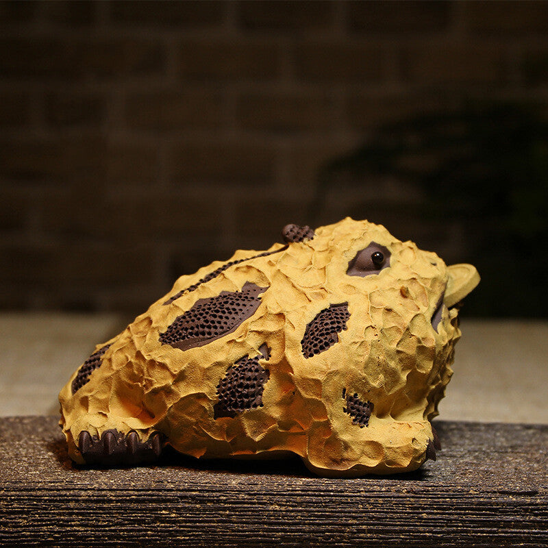 Creative Tea Pet Home Garden Decoration Toad Statue Yixing Zisha Tea Play Mascot