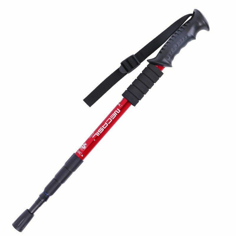 2Pcs Walking Sticks 4 Joints Telescopic Trekking Climbing Hiking Walking Rubber