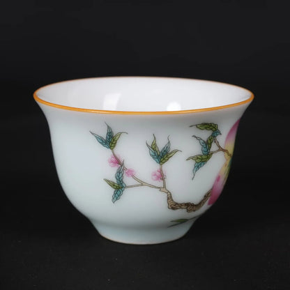 Ceramic Cups Handmade Chinese Jingdezhen Porcelain Teacup Tea Ceremony