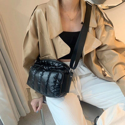 Space Cotton Shoulder Bags Women Winter Crossbody Down Bag Handbag Shoulder Pack
