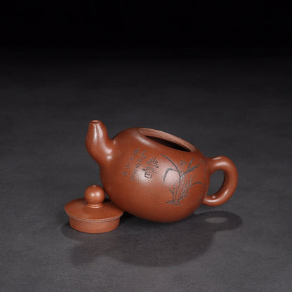 Chinese Yixing Zisha Clay Handmade Exquisite Teapot （一粒珠 底款：周桂珍）