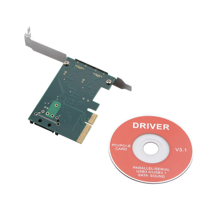 PCIE 4X Port Expansion Card PCI-E to USB 3.1 Type C Dual Port Adapter Card