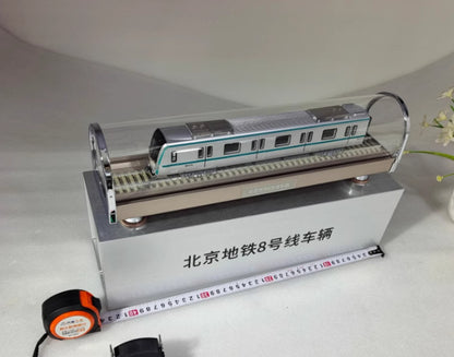 40CM 1:68 Vehicles of Beijing Subway Line 8 Train Passenger Car Diecast Model